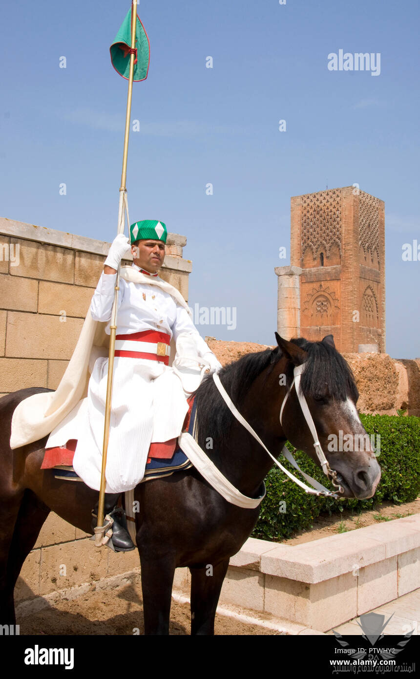 garde-royale-a-cheval-au-mausolee-mohammed-v-avec-tour-hassan-a-rabat-maroc-ptwhy2.jpg