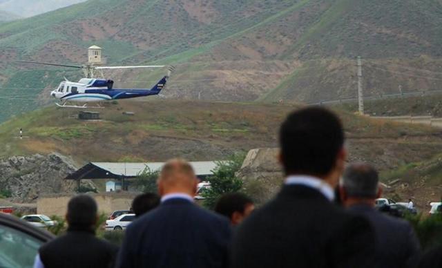  حطام المروحية التي كانت تقل الرئيس الإيراني إبراهيم رئيسي