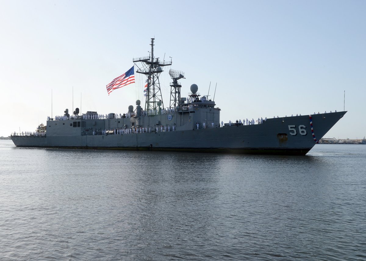 فتم الرد عليه من طرف الفرقاطة USS Simpson بأربعه صواريخ من طراز RIM-66 Standard عليه وتم أرسال صاروخ واحد RIM-66 من المدمرة DLG-28 واصابت خمس الصواريخ الزورق الحربي وتم تدميرها وغرقها بعد مدة وقتل الطاقم كامل عددهم 11.وحينها تم رصد طائرتين F-4 إيرانية تحوم عن بعد 26 NMI يبتع.. 