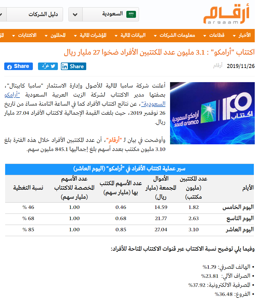 بدء إكتتاب أرامكو في السوق من ١٧ نوفمبر حتى ٢٨ الصفحة 35