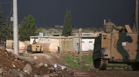 مقاتلون سوريون مدعومون من تركيا في منطقة بمحافظة حلب.(أرشيف)