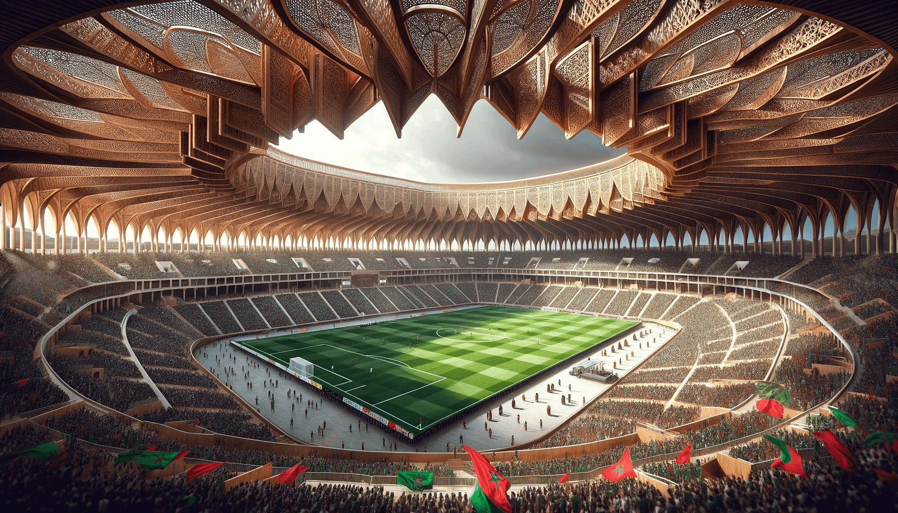 r/Morocco - AI generated football stadiums with Moroccan traditional architecture