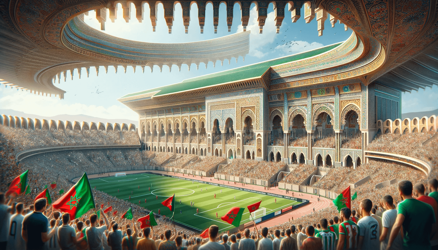 r/Morocco - AI generated football stadiums with Moroccan traditional architecture