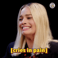 Margot Robbie Pain GIF by First We Feast Margot Robbie Pain GIF by First We Feast