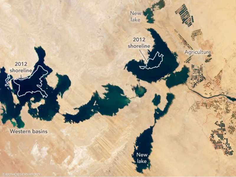 بحيرات توشكى في أواخر عام 2021