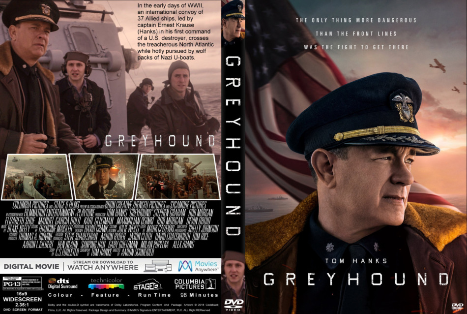 Greyhound (2020) R1 Custom DVD Cover - DVDcover.Com