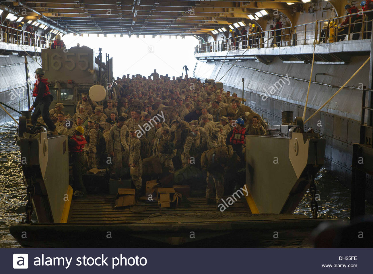 marines-arrive-on-a-landing-craft-utility-lcu-in-the-well-deck-of-DH25FE.jpg