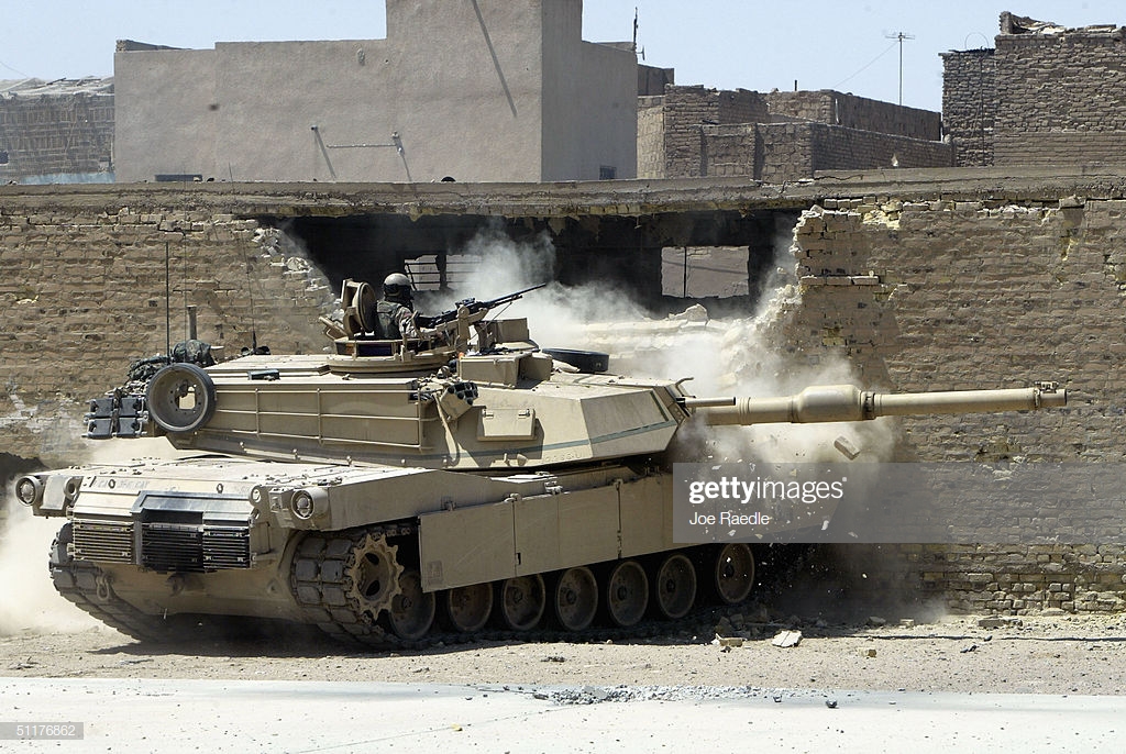 an-american-m1-abrams-tank-from-the-1st-cavalry-division-2nd-7th-a-picture-id51176862