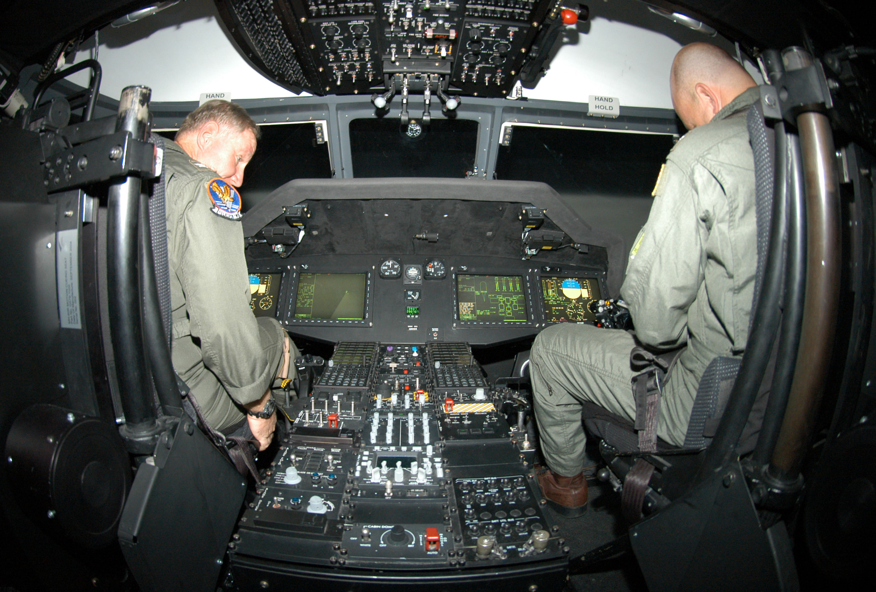 US_Navy_070803-N-8878B-009_Capt._Matt_Pringle_(Left)_and_Capt._Tom_Criger_prepare_for_the_first_flight_in_the_new_MH-60R_(Romeo)_Tactical_Operation_Flight_Trainer_(TOFT).jpg