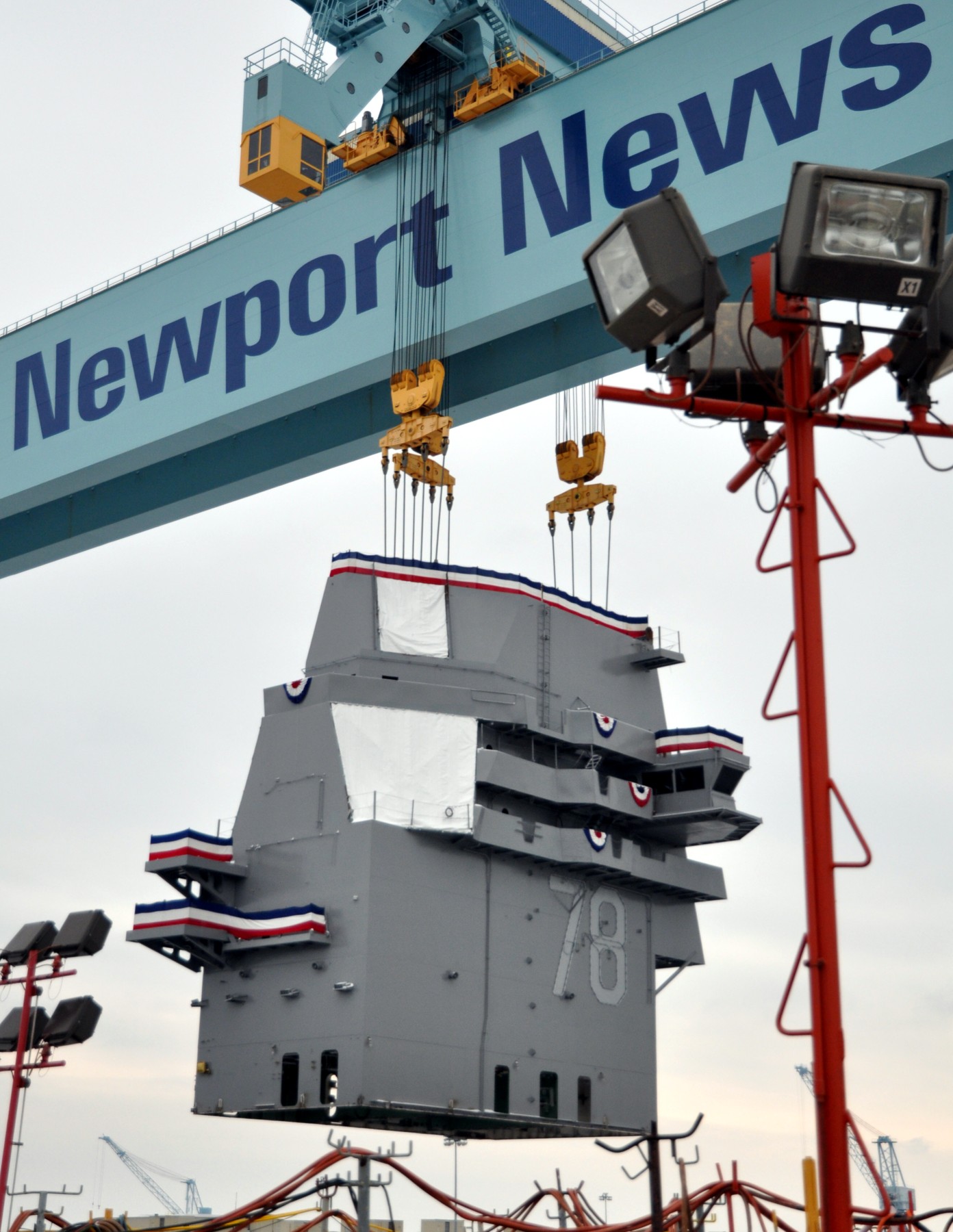 cvn-78 uss gerald r. ford aircraft carrier us navy newport news shipbuilding 2013 07