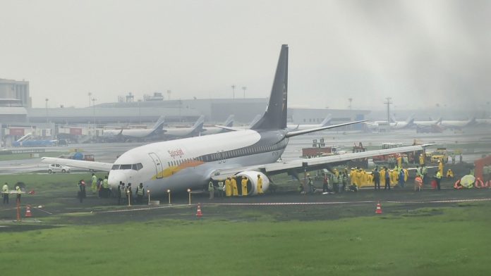 SpiceJet plane overshoots runway