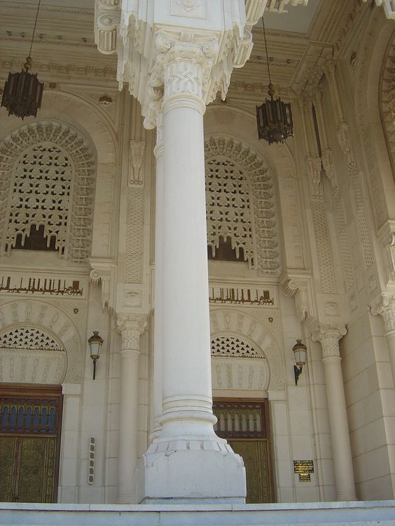 Entree principale grande mosquee emir abdelkader, Algiers