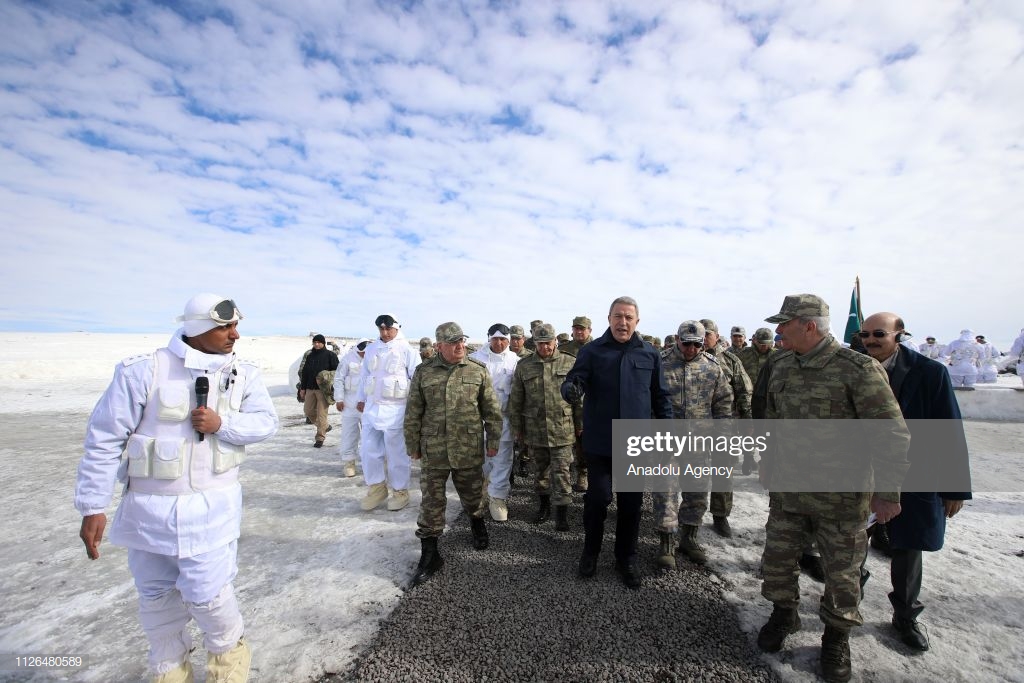 turkish-national-defense-minister-hulusi-akar-inspects-the-winter-picture-id1126480589