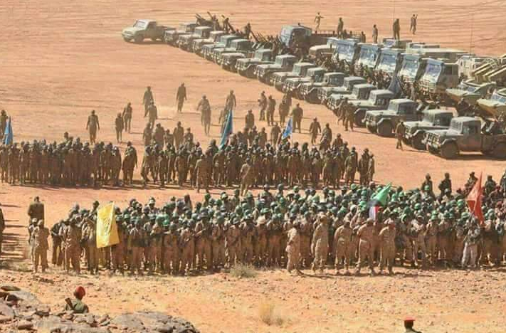 أرتال من الجيش السوداني في الحدود الشمالية أرتال من الجيش السوداني في الحدود الشمالية