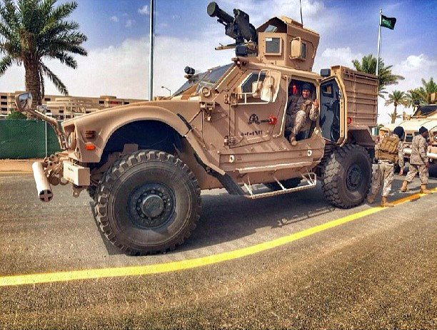 A Royal Saudi Land Force M-ATV Special Force Vehicle version MRAP during the exercise.