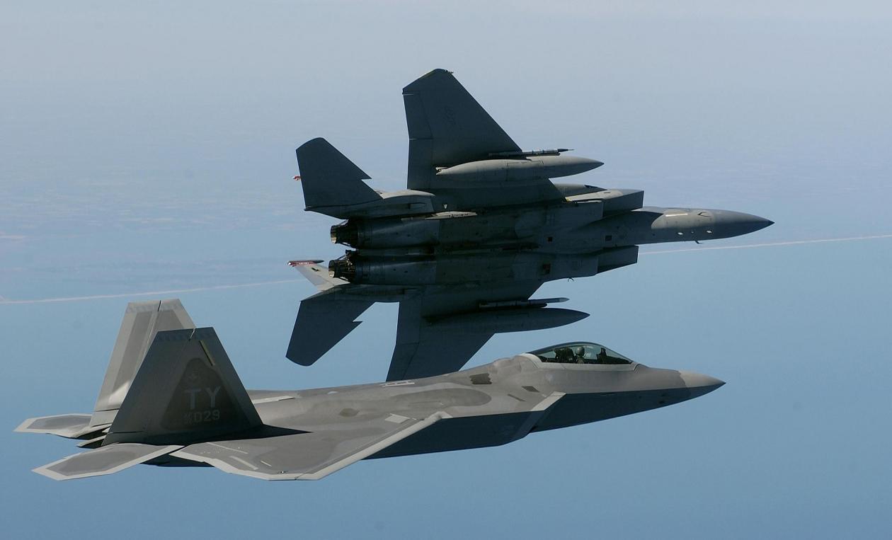 Image result for f-15 and f-22