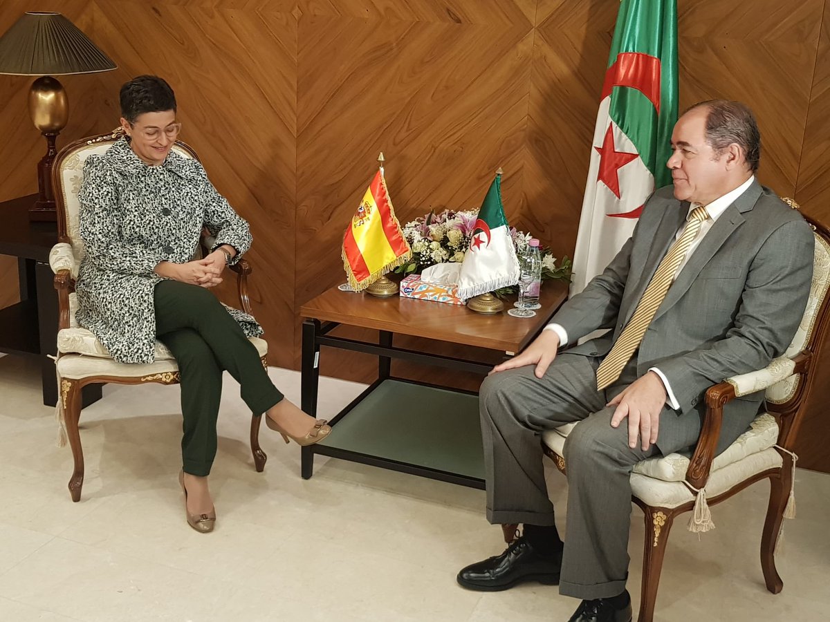 Spain MFA on Twitter: Minister @AranchaGlezLaya has visited the Ministry  of Foreign Affairs of #Algeria 🇩🇿 today, where she has met with her  Algerian counterpart Sabri Boukadoum. Both have studied how to