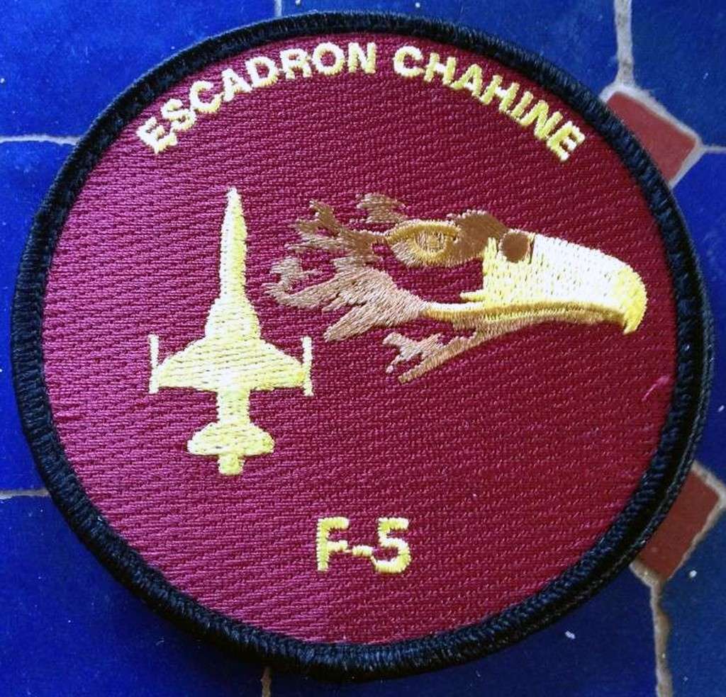 Peut être une image de texte qui dit ’ESCADRON CHAHINE T F-5’