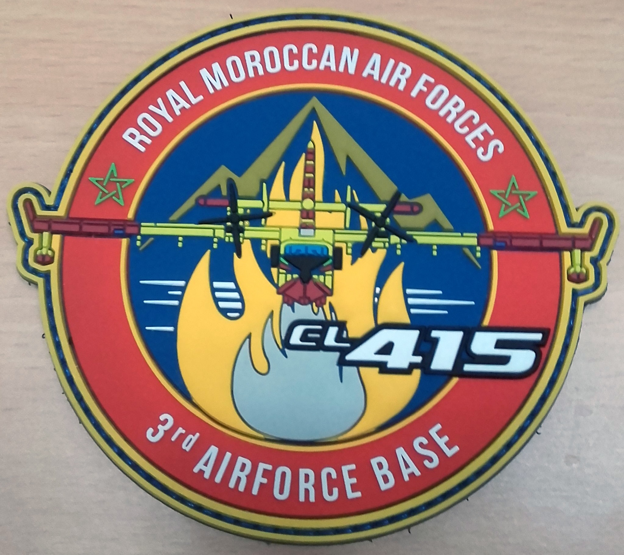 Peut être une image de texte qui dit ’MOROCCAN AIR FORCES ROYAL ☆ C4415 3rd AIRFORCE BASE’