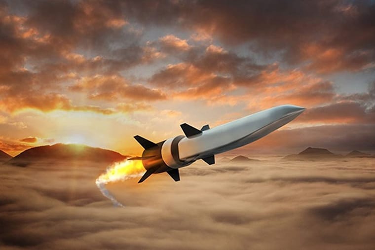 انطباع فنان عن صاروخ تفوق سرعته سرعة الصوت