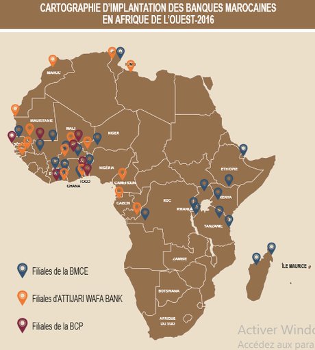 cartographie banques maroc afrique