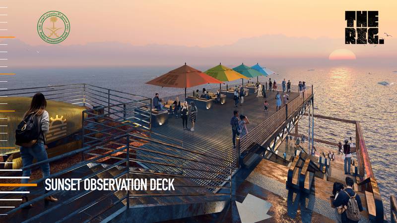 كشفت المملكة العربية السعودية هذا الأسبوع عن خطط لـ The Rig ، وهي منطقة جذب سياحي مستوحاة من منصات النفط البحرية.  كل الصور: صندوق الإستثمارات العامة كشفت المملكة العربية السعودية هذا الأسبوع عن خطط لـ The Rig ، وهي منطقة جذب سياحي مستوحاة من منصات النفط البحرية.  كل الصور: صندوق الإستثمارات العامة