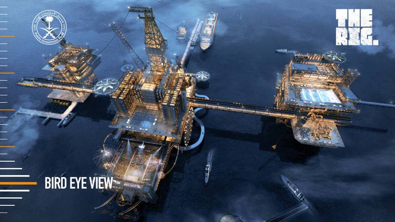 وقال صندوق الاستثمار العام إن منصة الحفر ستضم عددًا من مناطق الجذب السياحي ، بما في ذلك ثلاثة فنادق ومطاعم عالمية المستوى ومهابط للطائرات العمودية ومجموعة من الأنشطة المغامرة ، بما في ذلك الرياضات الخطرة. وقال صندوق الاستثمار العام إن منصة الحفر ستضم عددًا من مناطق الجذب السياحي ، بما في ذلك ثلاثة فنادق ومطاعم عالمية المستوى ومهابط للطائرات العمودية ومجموعة من الأنشطة المغامرة ، بما في ذلك الرياضات الخطرة.