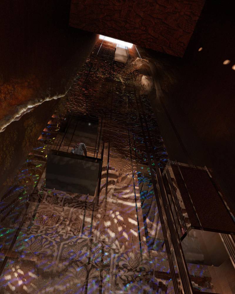 مصاعد المنتجع الفريدة.  بإذن من جان نوفيل مصاعد المنتجع الفريدة.  بإذن من جان نوفيل