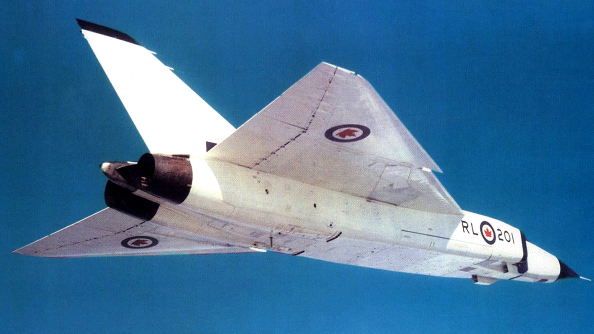 60fb20e04ce1ca34e4823d99_Avro-CF-105-Arrow--Serial-No--25201--colour--belly-shot.jpeg