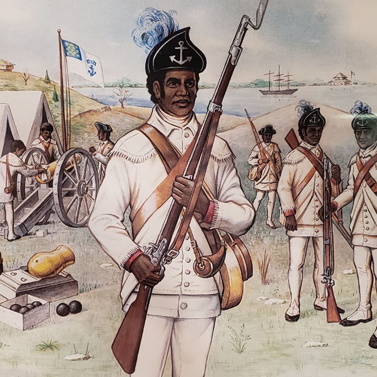 رسم تخيلي لأحد المجندين بفيلق رود آيلاند الأول رسم تخيلي لأحد المجندين بفيلق رود آيلاند الأول