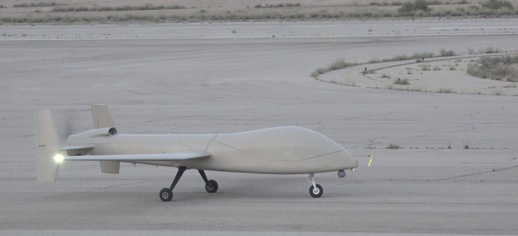 UAVOS and the KACST in late 2019, for the first time, used two GCSs to fly their Saker-1B MALE UAV. (UAVOS)