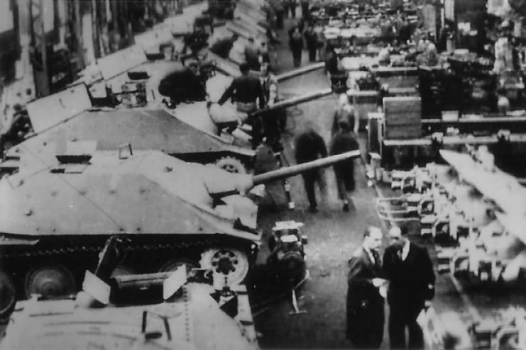 Hetzer Production Line at BMM – June 1944 Hetzer Production Line at BMM – June 1944